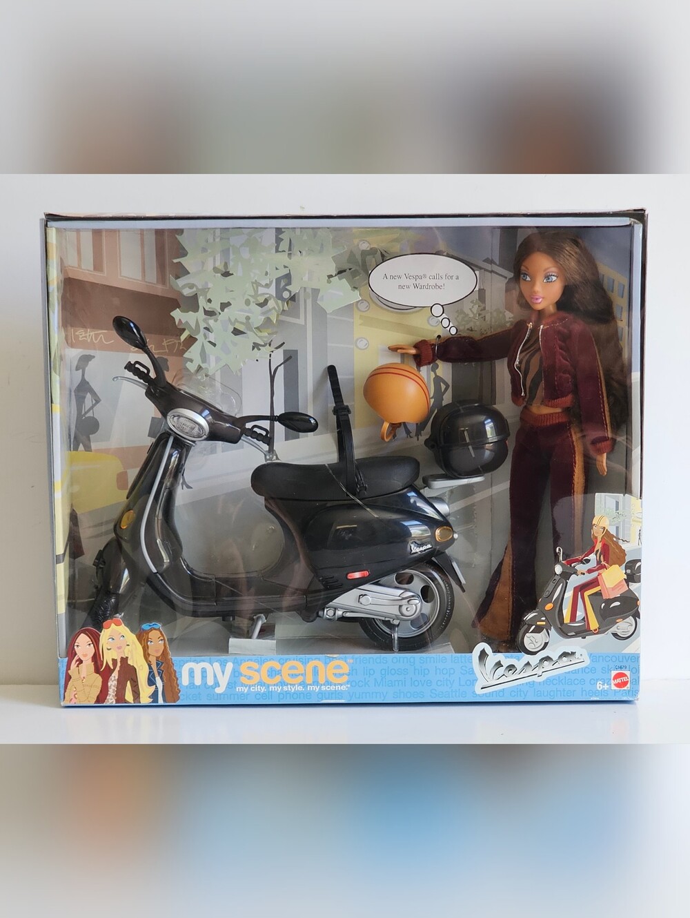 2003 Mattel My Scene CHELSEA My City My Style Vespa Set NRFB